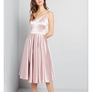 NWT! ModCloth rose silky fit and flare dress